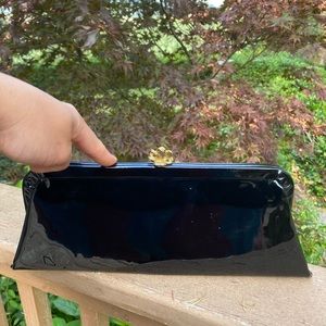 Vintage patent leather clutch